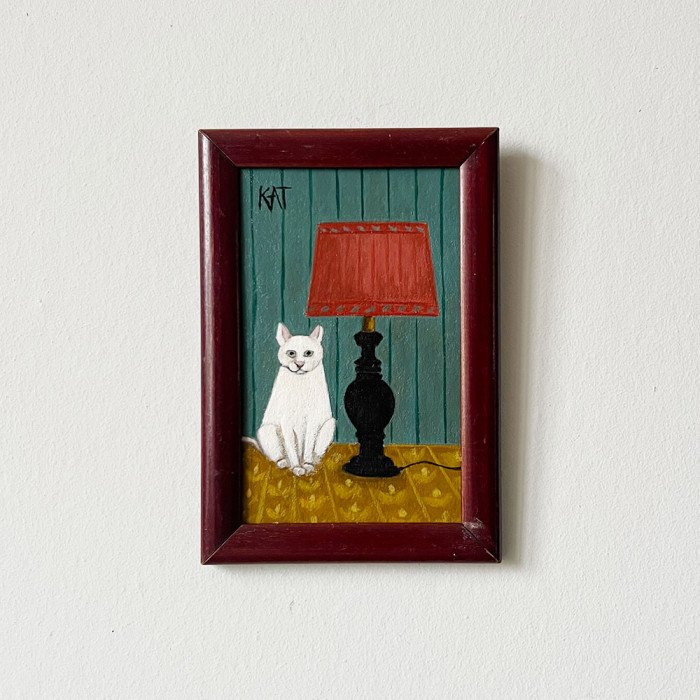 Peinture Le Chat et la Lampe