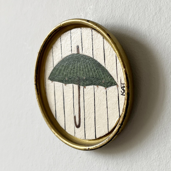 Peinture Le Parapluie Anglais Vert Ouvert – Image 3