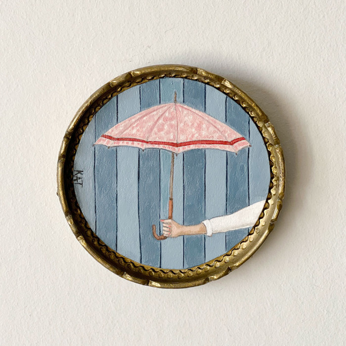 Peinture Le Parapluie Rose