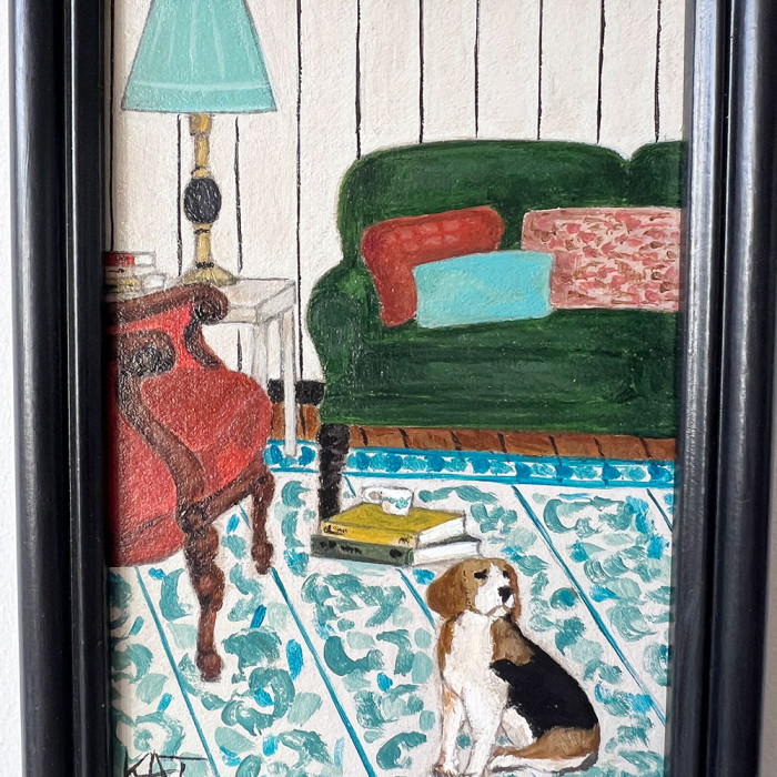 Peinture Le Chien et le Canapé Vert – Image 4